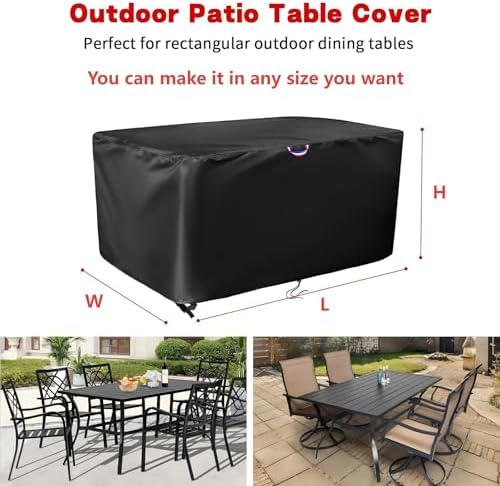 Custom Patio Table Cover, Waterproof Cover for Outdoor Furniture - Image 2