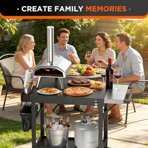 EUTRKei Grill Table, Pizza Oven Table, Grill Cart for Ooni Ninja Blackstone - Image 2