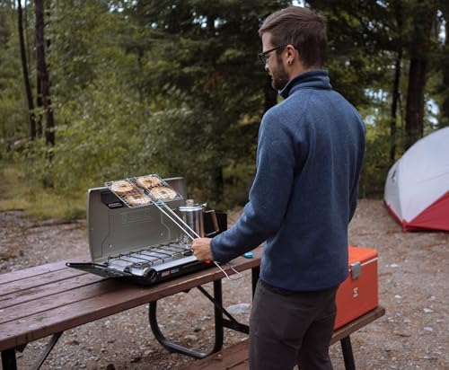 Coghlan's Broiler for Camping and Outdoor Grilling – Hinged Chrome-Plated Basket with Locking Handle, Ideal for Portable Cooking and Barbecue Over Open Fires - Image 4