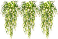 RECUTMS Hanging Fake Plants Fake Vines Artificial Plant Large White Flowers by RECUTMS