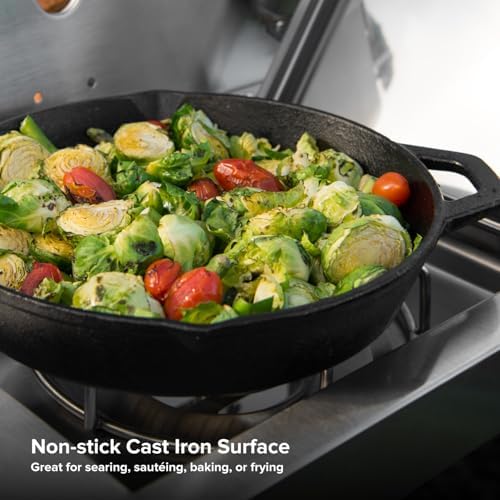 Nexgrill 10" Pre-Seasoned Cast Iron Skillet, Heavy-Duty Round Frying Pan - Image 5