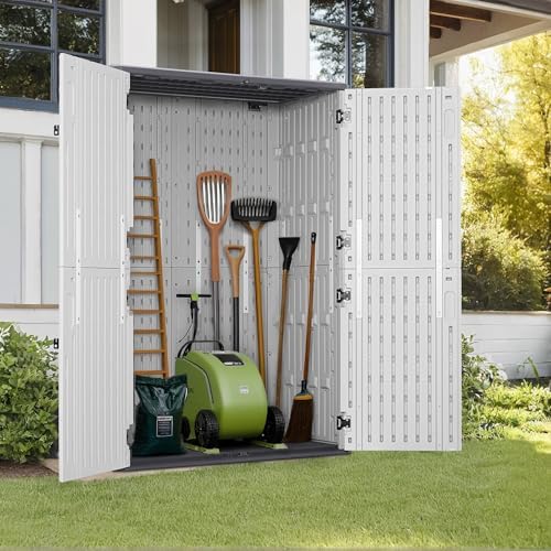 Macrout 50 Cu Ft Outdoor Storage Cabinet, Waterproof Resin Shed SU5462 - Image 2