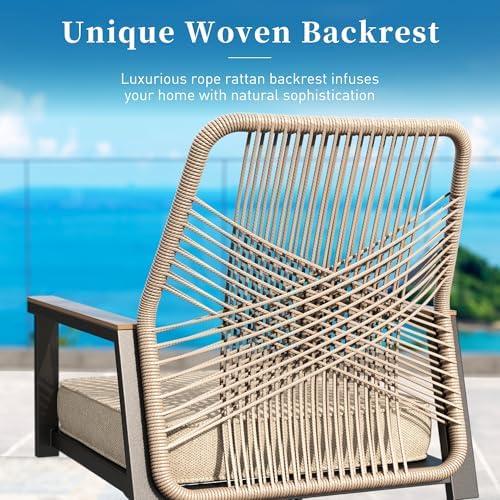 SUNSHINE VALLEY 9pc Patio Dining Set, 57.5" Square Table & 8 Swivel Chairs - Image 2