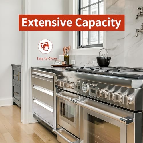 Outdoor Kitchen Drawers 14" W x 21" H x 23" D Triple BBQ Drawers Stainless Steel Built-in Drawer for Outdoor Kitchen Island, Patio Grill Station - Image 6