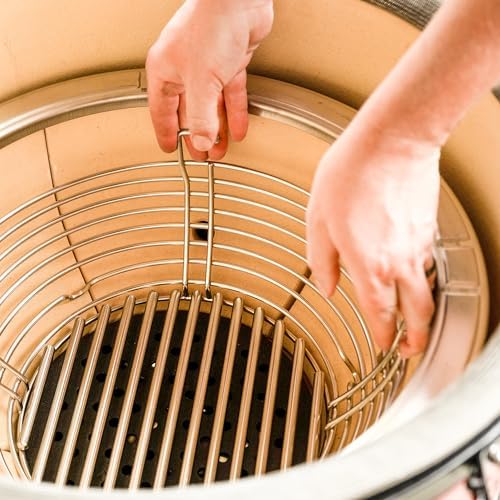Kamado Joe Stainless Steel Charcoal Basket Grill Accessory to Create Multiple Cook Zones for All Classic Joe 18-inch Charcoal Grill and Smokers, Model KJ-MCC23 - Image 2
