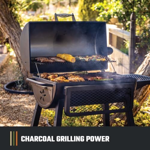 Oklahoma Joe’s Laredo Series 900 Offset Charcoal Smoker and Grill with 916 sq. in. Cooking Area in Black - Image 5