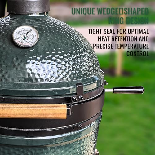 Rotisserie Accessory Attachment for Large Big Green Egg & Kamado Joe 18-inch Classic Joe, Complete Grill Accessory with 120V Motor, Stainless Steel Rotisserie Rod & Forks, Heavy Duty Iron Frame - Image 4