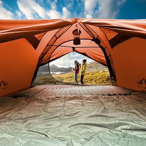 Night Cat 2-Persons Backpacking Tent: Waterproof Lightweight Camping Tent for Two People Hiking Outdoor Mountain with Aluminum Poles and Rainfly Green - Image 6