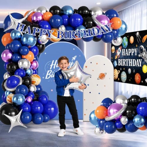 252pcs Space Birthday Decorations, All-in-One Set Serves 20 People - Image 4