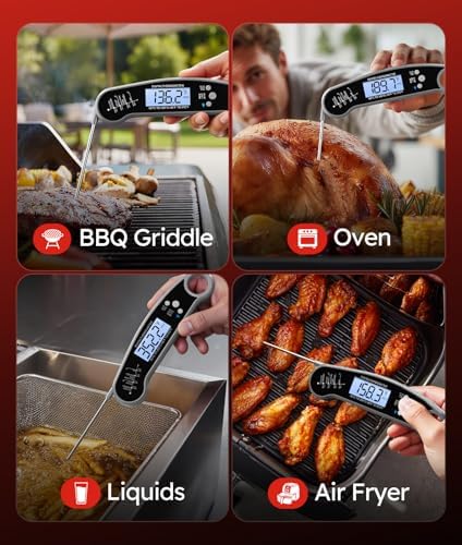Digital Meat Thermometer, Instant Read Food Thermometer for Cooking, Grey - Image 6