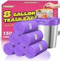Medium 8 Gallon Trash Bags Unscented, 0.94 Mil, Purple, 150 Count by TFORING%C2%AE