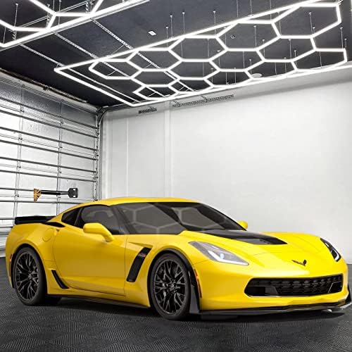 LZHOME Hexagon LED Garage Light: Ultra-Bright Hex Ceiling Lights, Hexagon led Lights for Garage Warehouse Workshop Gym Basement by LZHOME