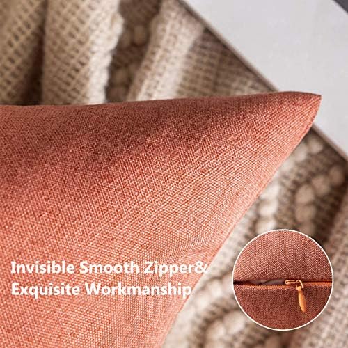 MIULEE Decorative Outdoor Pillow Covers Euro Waterproof 24x24 Coral Red - Image 3