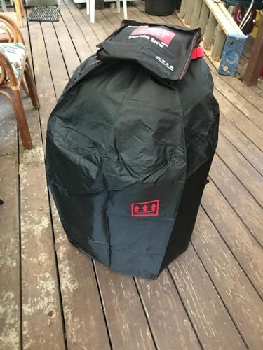 Turtle Life Round BBQ Grill Cover, 18inch Heavy Duty Durable Waterproof Rip Resistant UV Resistant Charcoal Kettle Grill Cover, Dia25 x33 H, Black - Image 6