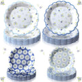 Pickmesh 100 Pcs Blue Coastal Round Paper Plates by Pickmesh
