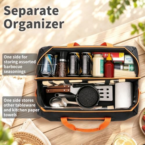 22'' Grill Tool Storage Bag with Inner Divider, BBQ Tool Storage - Image 6