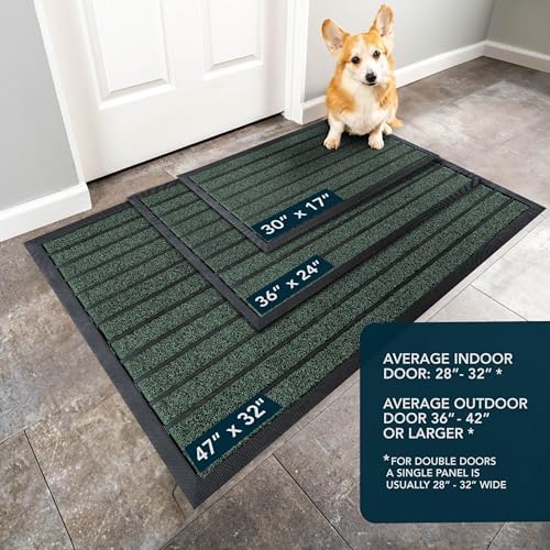 ubdyo Extra Durable Door Mat Outside Entrance (47" x 32", Bright Green) - Image 3