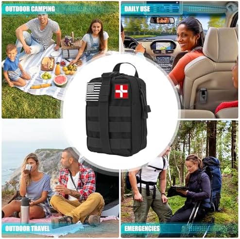 Survival Kit and First Aid Kit, 236PCS Survival Gear Camping Essentials Emergency Medical Supplies with Tactical MOLLE Pouch for Outdoor Adventure, Camping, Hiking, Hunting, Cool Idea - Image 7