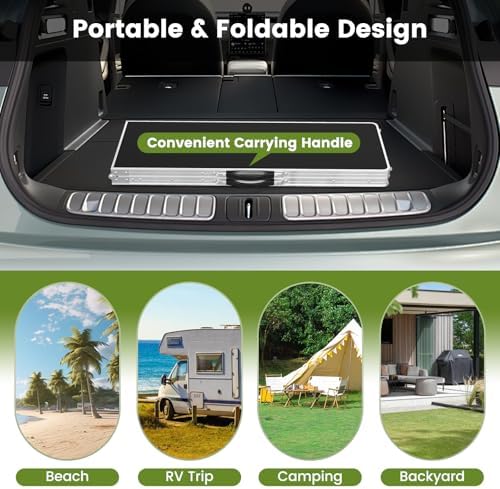 COSTWAY 81" Folding Picnic Table, Portable Bar Table with Carry Bag - Image 6