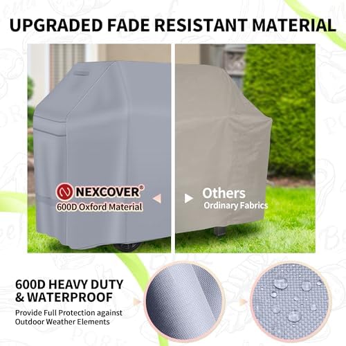NEXCOVER Barbecue Gas Grill Cover - 58 Inch Waterproof Outdoor Heavy Duty BBQ Cover, Fade & Weather Resistant Upgraded Material for Weber, Brinkmann, Char Broil and More - Image 5