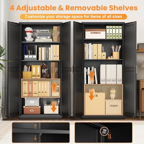 71" Metal Pantry Cabinet,Storage Cabinet with Doors and Shelves - Image 6