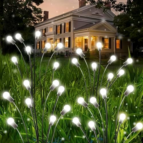 OZS 12 Pack 96 LED Solar Garden Lights, Solar Firefly Lights Outdoor by OZS