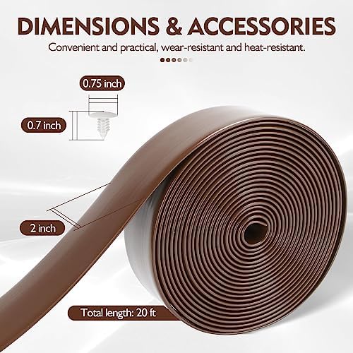 LukLoy 2" Wide 20ft Long Vinyl Straps for Patio Chairs Repairs, Brown - Image 4