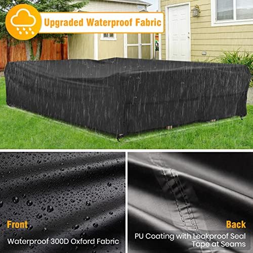 Patio Furniture Covers Waterproof Outdoor Table Cover 126"Lx126"Wx28"H - Image 3