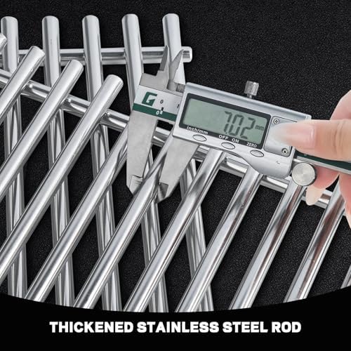 SUS304 7MM Stainless Steel Grill Grates for Ninja FlexFlame PG300 Series,XSKGRILLGRATE Upgrades Premium Grill Grates Durable,Easy to Clean,Heat Retaining,Upgrade for FlexFlame Grill Accessory,Set of 2 - Image 6