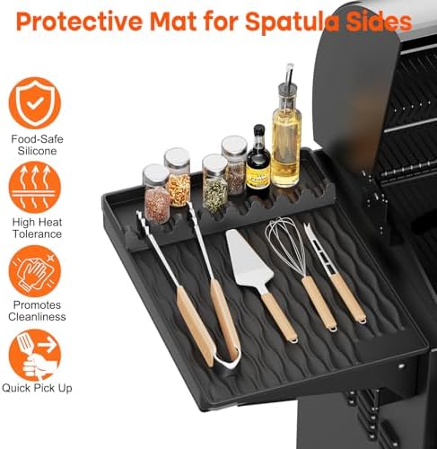 Blackstone Griddle Silicone Grill Mat, Food-Grade Heat-Resistant Drip Pad & Spatula Mat for Blackstone/Weber/Traeger/Pit Boss Grills, Kitchen Counter Protector, BBQ Accessories Gift - Image 4