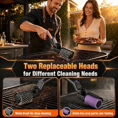 Electric BBQ Grill Cleaning Brush Cordless Rechargeable - Image 5
