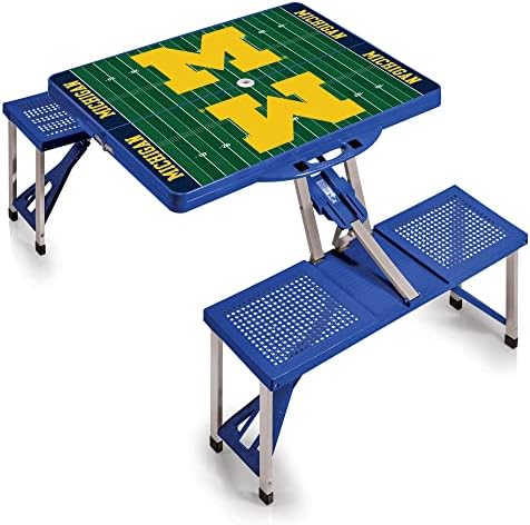 PICNIC TIME NCAA North Carolina Tar Heels Folding Picnic Table - Camping Table - Outdoor Table with Umbrella Hole by PicnicTimeFamilyofBrands