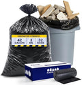Plasticplace Contractor Trash Bags 42 Gallon 3.0 Mil Rolls Black Heavy Duty Garbage Bag 33.6” x 47.6” (32 Count) by Plasticplace