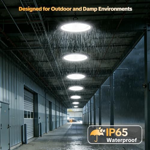 AIKVSXER 6Pack UFO LED High Bay Lights, 400W Shop Lights, 60000LM, 6000K - Image 5