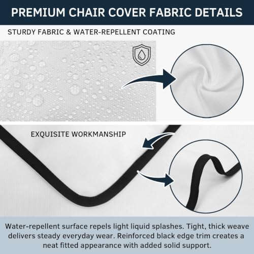Fall Patio Dining Chair Covers 1 Pack Harvest Pumpkin Basket Outdoor Folding Chair Cover Non-Slip Chair Protectors Owl Maple Leaves Thanksgiving Camping Chair Slipcovers for Yard Lawn Garden Beach - Image 6