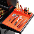 Silicone Grill Tool Mat for Blackstone, Heat Resistant Spatula Mat with Drip Pad, Side Mat for Blackstone Griddle Accessories, Silicone Griddle Mat for Outdoor Kitchen Countertop ,Gifts for Men Orange by YOUCHNEGZHIFAN