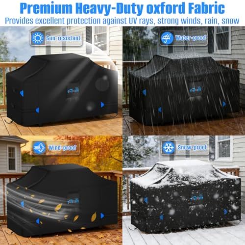 98 Inch Extra Large Island Grill Cover, 420D Grill BBQ Covers - Image 6
