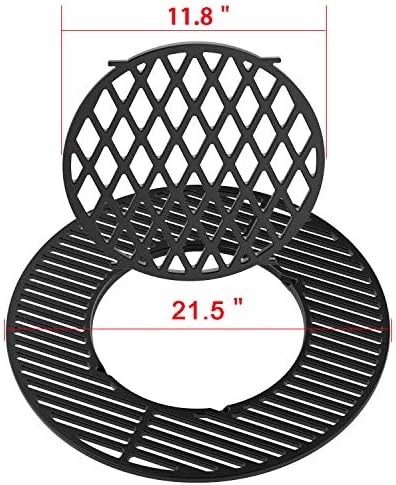 onlyfire 2-in-1 Cast Iron Grill Grate Replacement Weber Gourmet BBQ System - Image 2