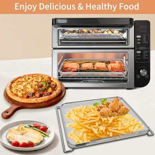 GWY Replacement Parts for Ninja DCT451 DCT401 DCT402BK 12 in 1 Smart Double Oven, 13''×12.6'' Steel Toaster Oven Basket Replacements Parts Accessories for Ninja DCT601 DCT651 Smart Oven - Image 7