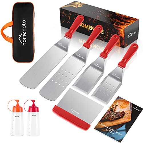 HOMENOTE Red Griddle Accessories Kit, Griddle Spatula Set for Blackstone by HOMENOTE