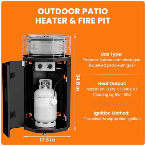   DoCred 34.8" H Outdoor Patio Heater - Image 4