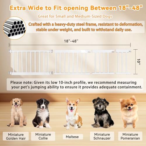 SHYUJAJIE Dog Gate for Small Dogs,10" Height Short Dog Gate - Image 2