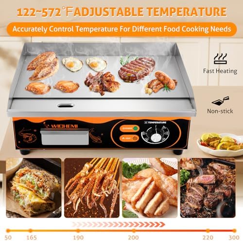 WICHEMI Electric Grill Commercial Griddle Flat Top Grill Teppanyaki Grill - Image 6