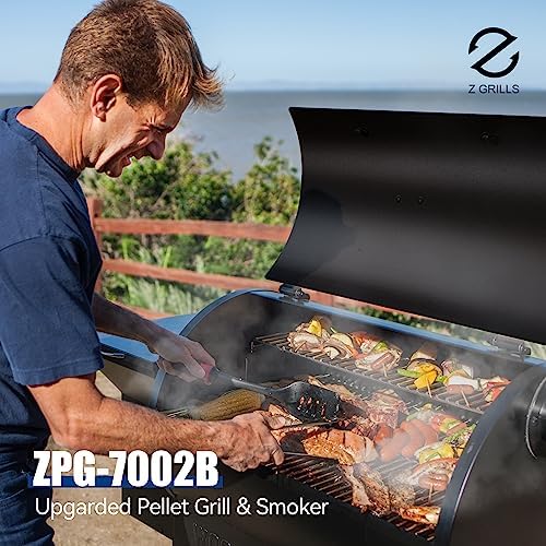 Z GRILLS Pellet Smoker Grill with PID Control, Rain Cover, 700 sq. in Cooking Area for Outdoor BBQ, ZPG-7002B - Image 6