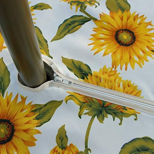 EHouseHome Outdoor Indoor 60x84 inch Rectangle Tablecloth with Umbrella Hole and Zipper, Waterproof Zippered Patio Table Cloths, Spring/Summer Table Covers for Backyard Circular Table/BBQs/Picnic - Image 4