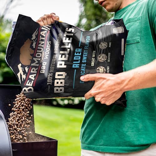 Bear Mountain Alder BBQ Wood Pellets for Smoker and Grill, 20 lb Bag - All-Natural Hardwood for Outdoor Barbecue Smoking and Grilling with Delicate Sweet Smoke Flavor - Image 4