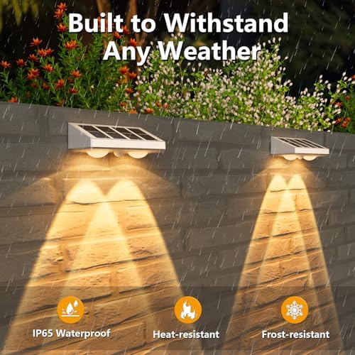 NIORSUN Solar Fence Lights,16 Pack Solars Deck Light,Warm White Color,Outdoor Bulb Waterproof Led IP65,Power Patio Lamp with Lenses for Outside/Backyard/Railing/Yard(White) - Image 4