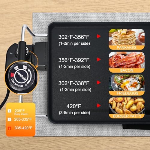 AEWHALE 35" Electric Nonstick Extra Large Griddle Grill,3m Cable - Image 5