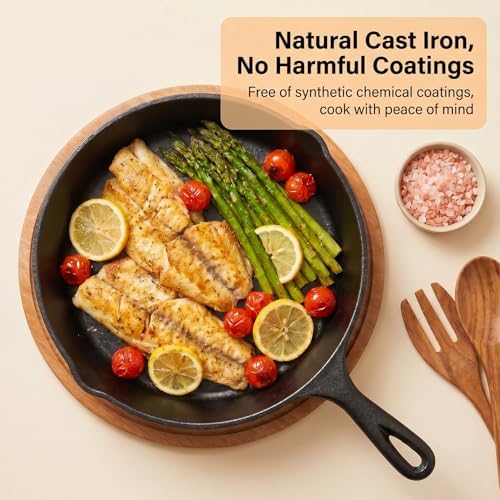 Jeffbaubl 3 Pcs Cast Iron Skillet, Frying Pan Set, 6, 8, 10 Inch - Image 5