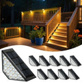 BKBB PPBB Solar Step Lights for Outside, Solar Stair Lights Outdoor Waterproof, Deck Step Lights for Fence, Patio, Yard, Porch, Front Door, Sidewalk, Garden, Patio Decor (10, Warm White) by Unknown